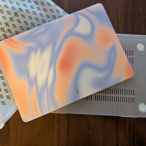 Burga Nimbus Blue and Orange Macbook Air 13.6 Case BRAND NEW